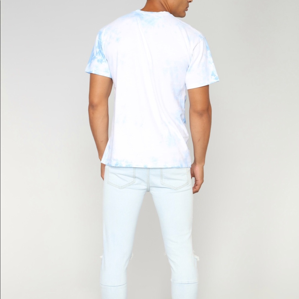 Clouded SS Tee-Light Blue